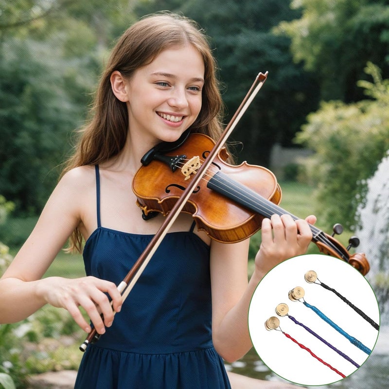 Telooco 8 Pcs Violin Strings 4/4 Full Set, Universal Steel Core Dominant Violin Strings with Copper-Plated Ball End for Instruments 4/4 3/4 1/2 1/4 Violins - Image 5